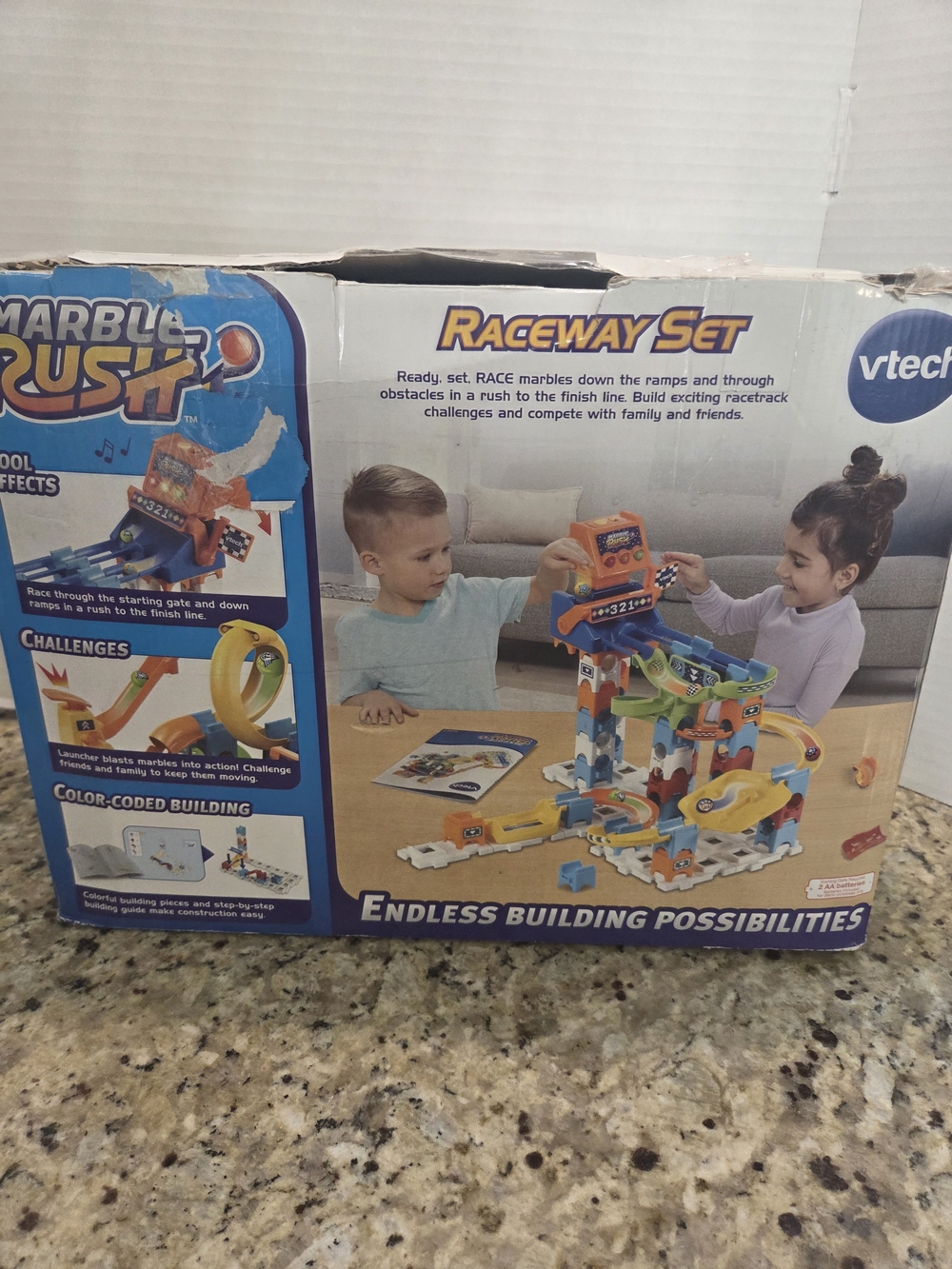 VTech Marble Rush Raceway Set 75 Pieces Building Racetrack Years 4+ Incomplete - Picture 4 of 13